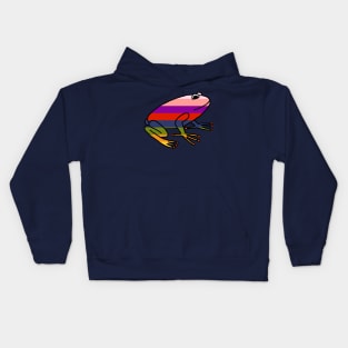 Cute Rainbow Frog Kids Hoodie